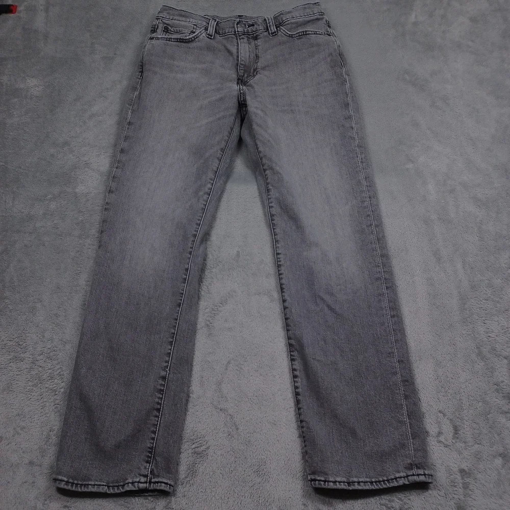 Levis‎ 514 Jeans Mens 30x30 Gray Denim Premium Modern Distressed Casual